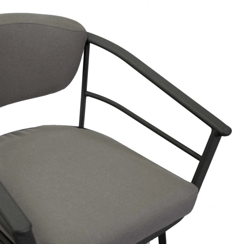 Poltrona alluminio Riverside tortora cm 62x61h49/64/79