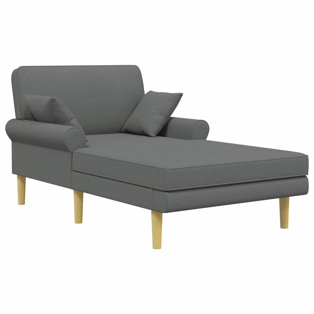 Chaise longue Grigio Scuro Tessuto 42048082