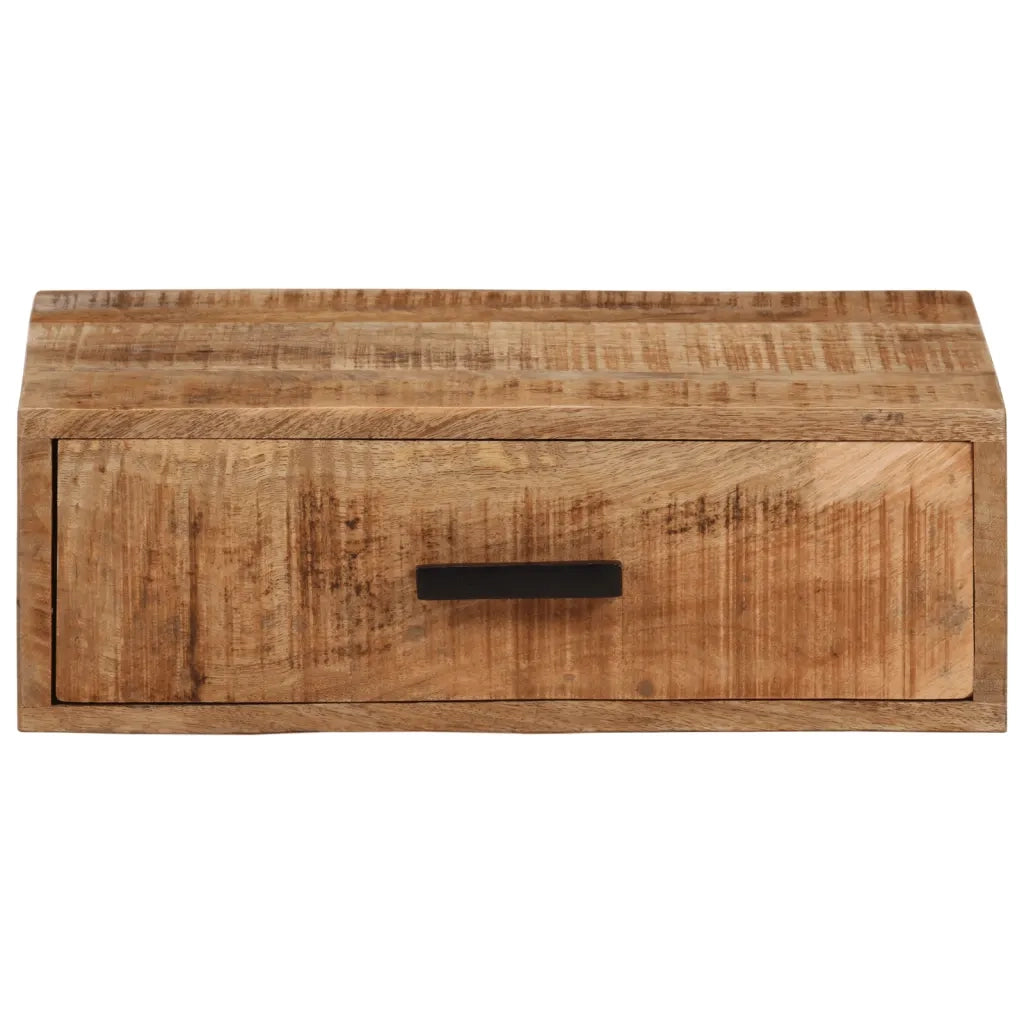 Comodino | Armadio da Notte | Mobiletto da notte a Parete 40x30x13,5 cm in Legno Massello di Mango