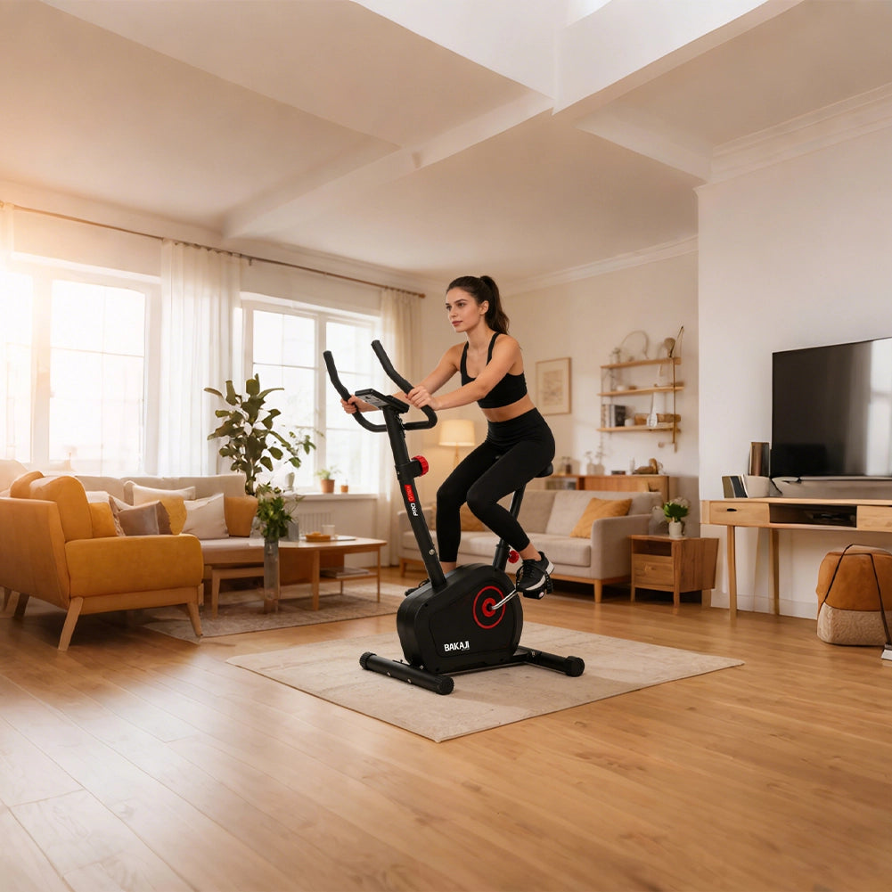 Cyclette Magnetica 8 Livelli Bici Fitness Indoor Silenziosa con Display Lcd