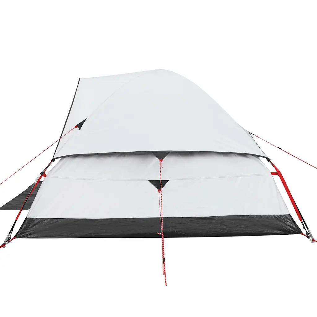 Tenda Familiare a Cupola 6 Persone Bianca Tessuto Impermeabile 94784