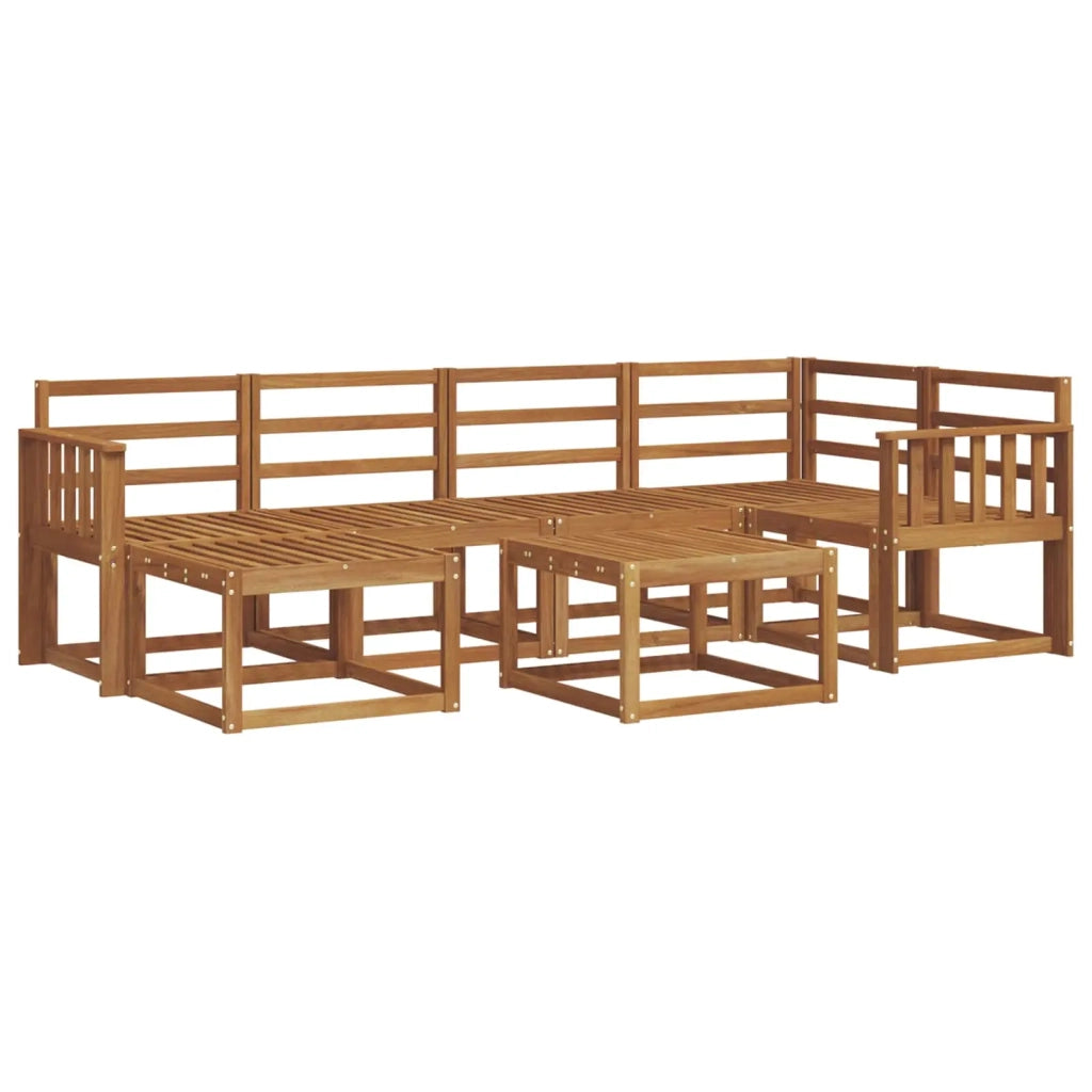 Set di divani da esterno 7 pcs Naturale