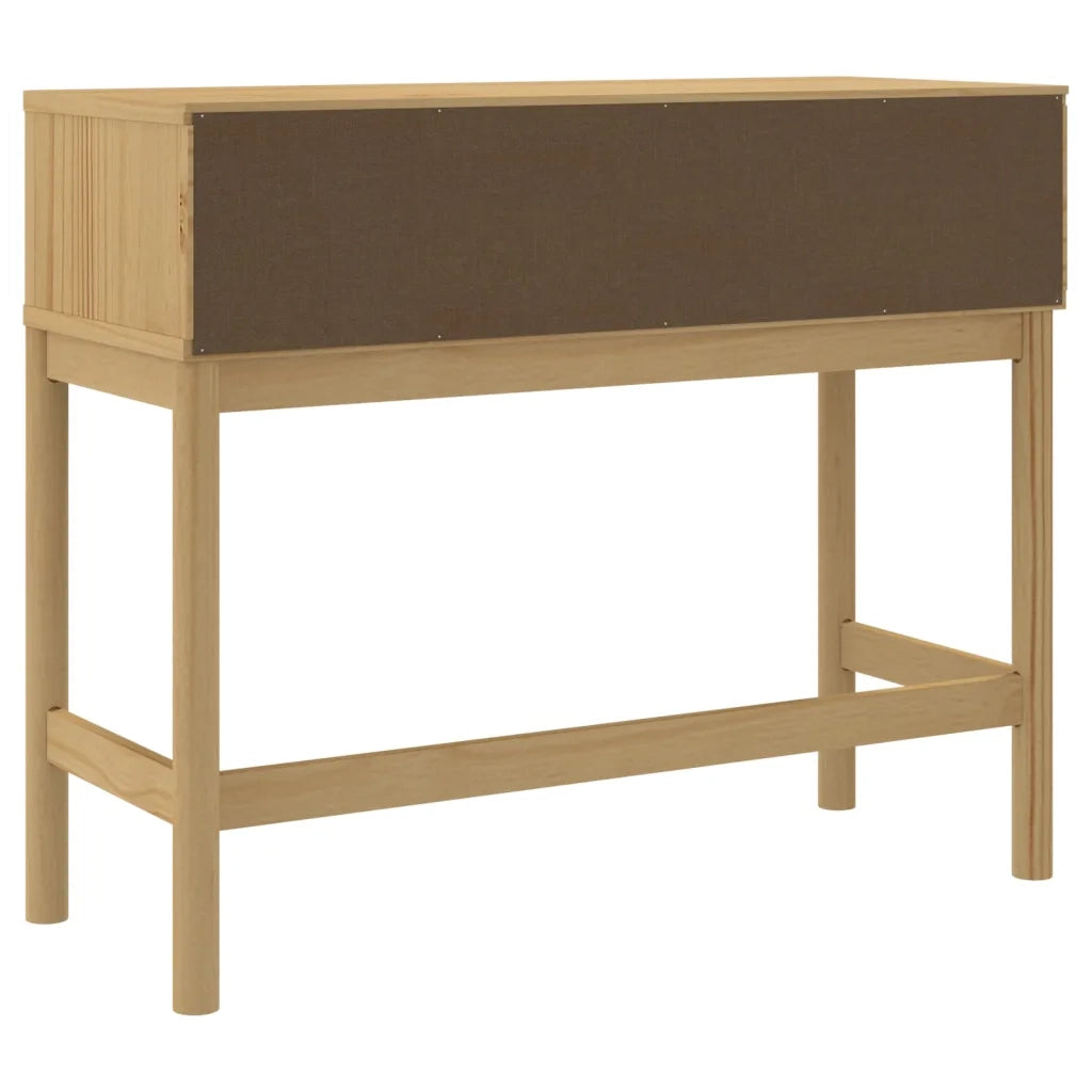 Tavolo Consolle | Tavolo d'Ingresso FLORO 89,5x36,5x73 cm Marrone Cera Legno Pino