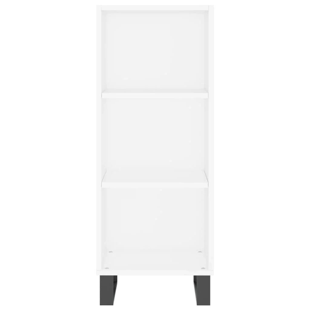 Buffet credenza cassettiera mobiletto mobile contenitore organizer per cucina soggiorno salotto 34,5 x 32,5 x 90 cm legno ingegnerizzato bianco 02_0030232