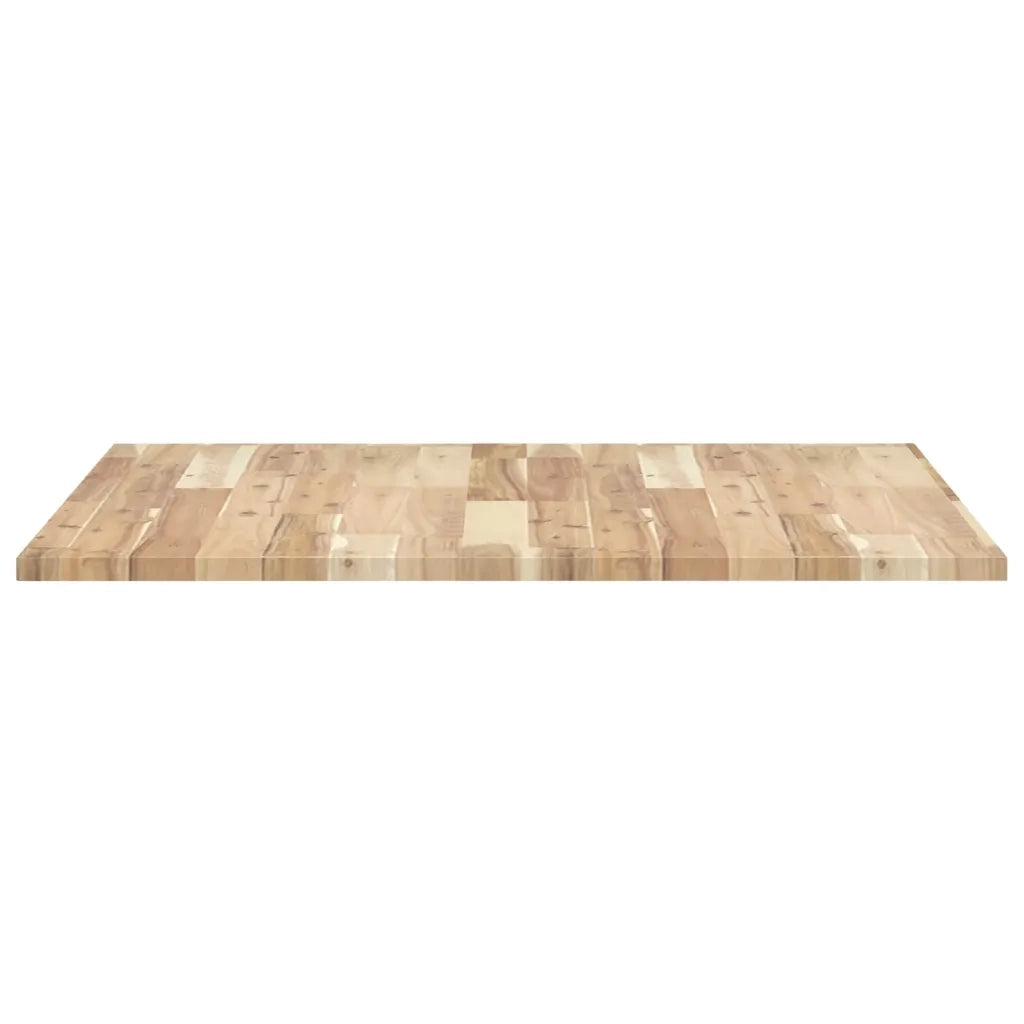 Piano Tavolo | Superficie Tavolo | Piano Scrivania Quadrato 80x80x2 cm in Legno Massello di Acacia