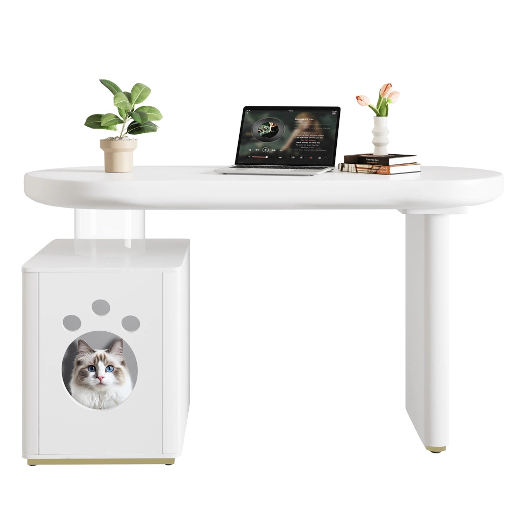 Scrivania Bianca ¨C MINIMAL ¨C 117x50x76 cm, Legno Laccato, Stile Francese Moderno