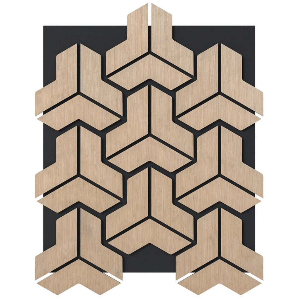 Set di 4 pannelli acustici decorativi 83 x 65 cm eccellente assorbimento acustico atmosfera naturale in legno naturale MDF 20_0017948