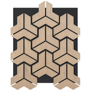 Set di 4 pannelli acustici decorativi 83 x 65 cm eccellente assorbimento acustico atmosfera naturale in legno naturale MDF 20_0017948