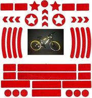 Kit di riflettori per bicicletta e motorino - 42 pezzi - Riflettori adesivi per bicicletta / motorino - Forme diverse - Borse da scuola / zaini / ruote.