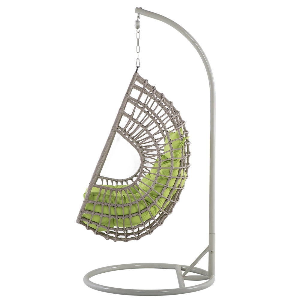 Sedia sospesa poltrona pensile in rattan tortora altalena in vimini rustico Boho