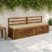 Cuscini per Panchina a 2 Pezzi SOEST 2 pz 100% Poliestere Beige 949107