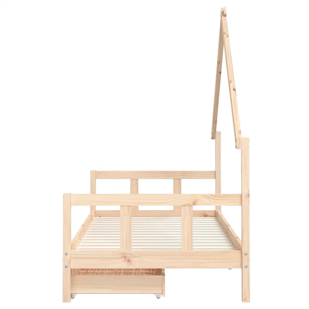 Giroletto per Bambini con Cassetti 90x190cm Legno Massello Pino 834546