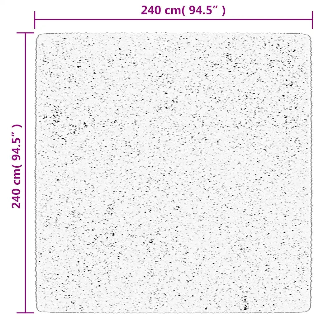 vidaXL Tappeto OVIEDO a Pelo Corto Turchese 240x240 cm