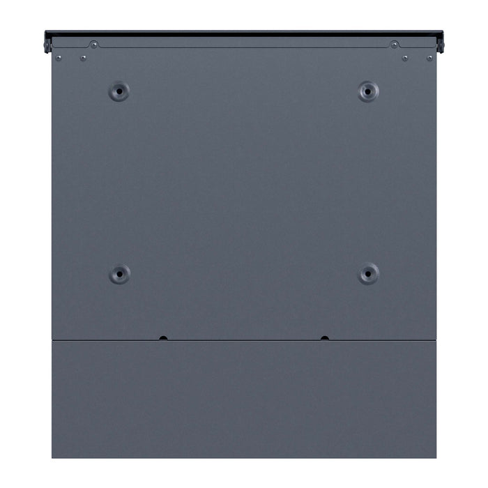 Toboli Cassetta postale con porta giornale, antracite e legno V63 montaggio a parete