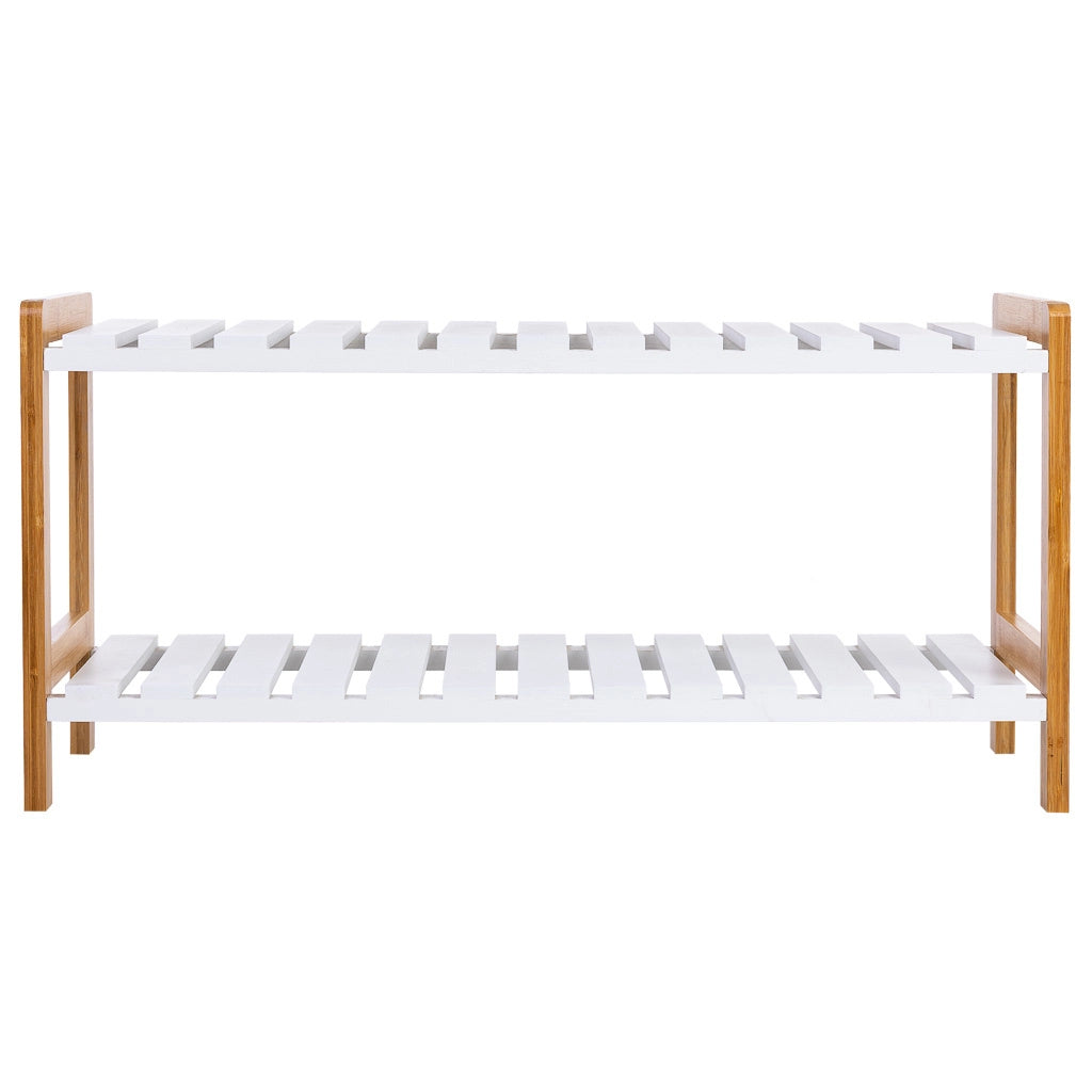 panca porta scarpe in legno bianco 70x26x34,5h cm