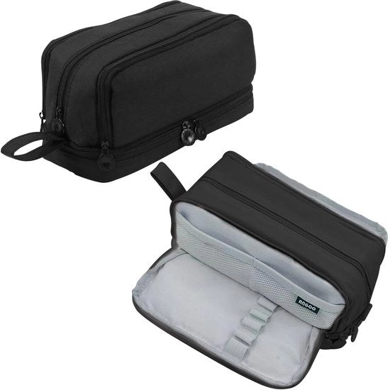 Etui con grande capacità, 4 compartimenti, borsa per ragazze e adolescenti, borsa, borsa con cerniera, borsa per ragazze, borse durature, borsa portatile per articoli da ufficio