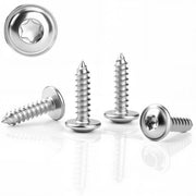 80 pezzi di viti a testa Torx, M3 x 12 mm, con rondella di acciaio inossidabile e testa a punta rotonda, viti a vite autoportanti