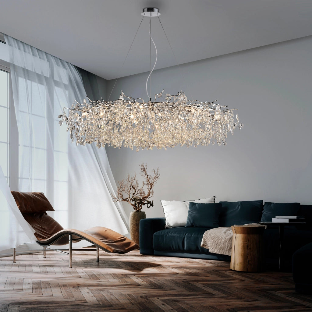Lampadario cristallo glamour cromato 16xG9 Ricicle Neuhaus