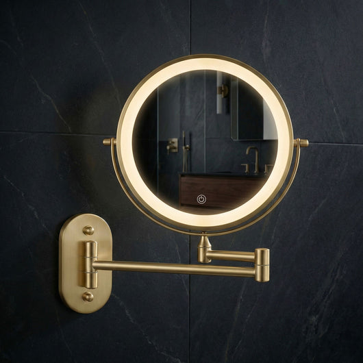 Specchio Led Glow Brush Gold