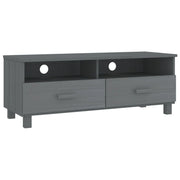 Mobile TV multimediale scaffale TV credenza TV sala da pranzo soggiorno camera da letto scuro 106 x 40 x 40 cm legno di pino massiccio grigio 02_0027633