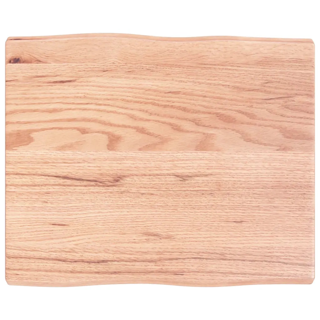 Piano Tavolo Marrone Chiaro 60x50x(2-4) cm Rovere Non Trattato 363933