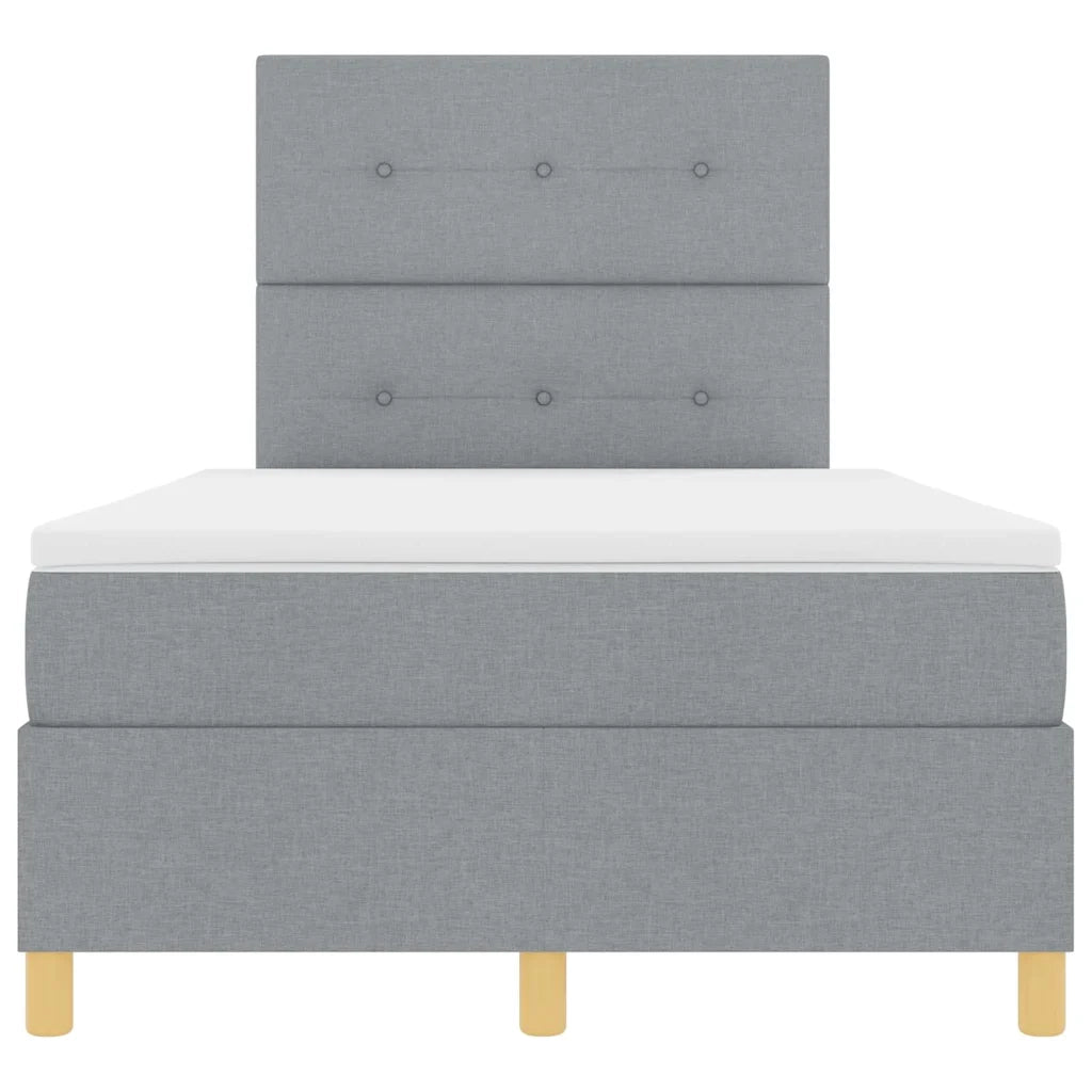 Letto a Sorgente LED Grigio chiaro 120 x 200 cm Tessuto 3343089