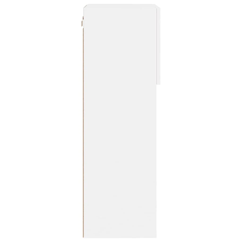 Mobile TV multimediale scaffale TV credenza mobile TV per sala da pranzo soggiorno camera da letto con luci LED 40,5 x 30 x 90 cm bianco 02_0026602