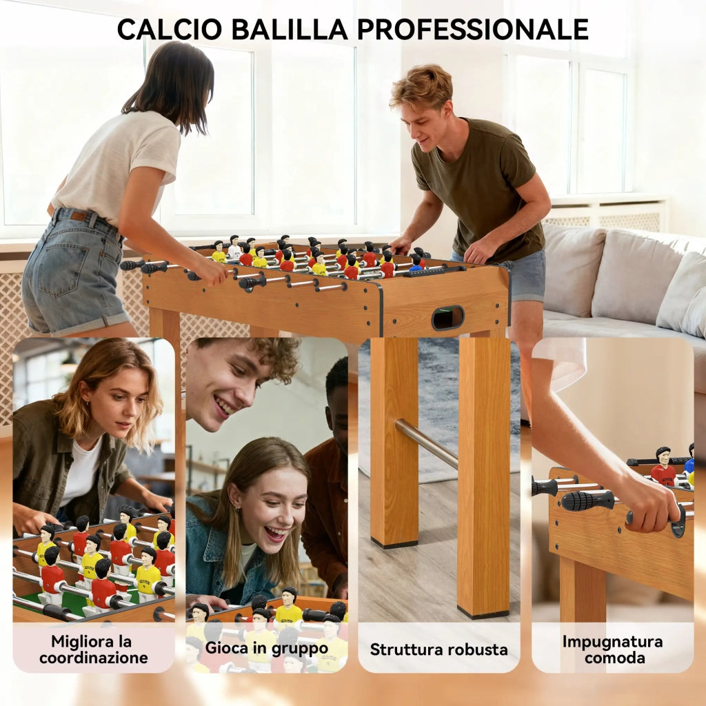 Calcio Balilla in Legno MDF 122x61x80,7 cm
