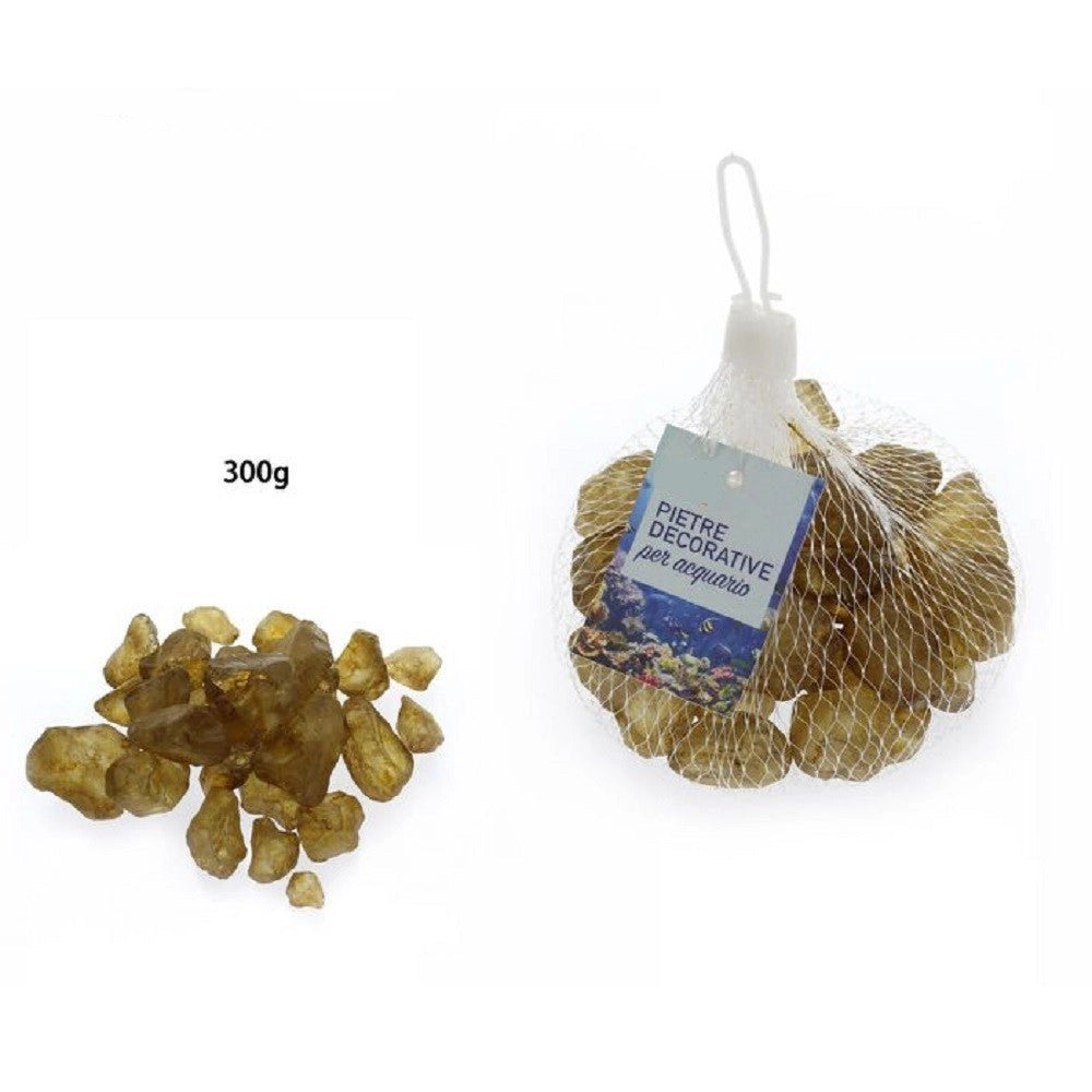 Trade Shop - Pietre Sassi Sassolini Decorativi Marroni Per Acquario 300 Gr Decorazione 70272 -