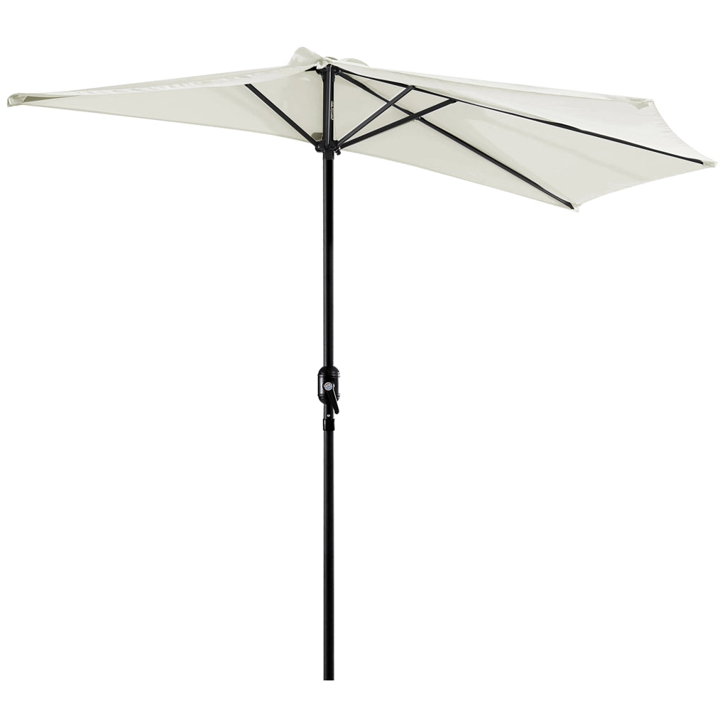 Parasole da giardino semicircolare ¨C zephmum ¨C crema, poliestere, 269x138x236 cm