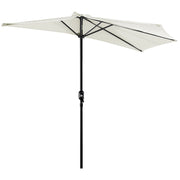 Parasole da giardino semicircolare ¨C zephmum ¨C crema, poliestere, 269x138x236 cm