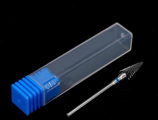 Set di smussanti ceramici per unghie - Manicure smerigliatrice professionale - Etichetta blu.