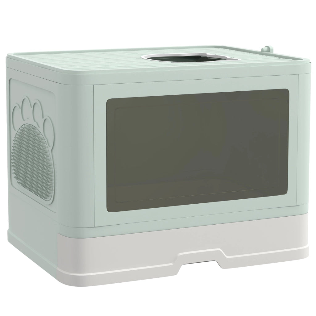 Lettiera per Gatti Chiusa ¨C Zephmum ¨C Verde con Cassetto Estraibile