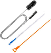 Set di scarico 3 pezzi - Spazzola a setole in acciaio inossidabile - Stopper di scarico in plastica - Spazzola per pulizia riutilizzabile - Rimozione efficace della ostruzione di scarico - Pulitore di scarico