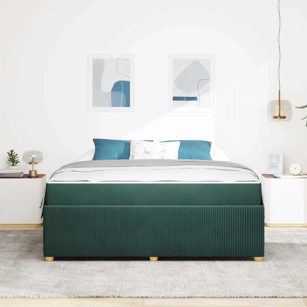 Struttura del letto Verde Scuro 180 x 200 cm Tessuto 3398428