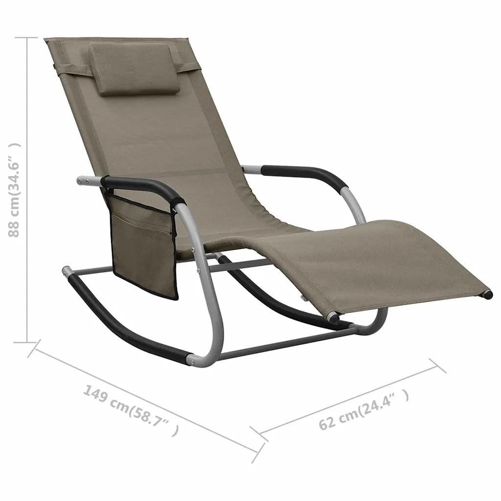Lettini Prendisole 2 pz in Textilene Grigio Talpa e Grigio 310511