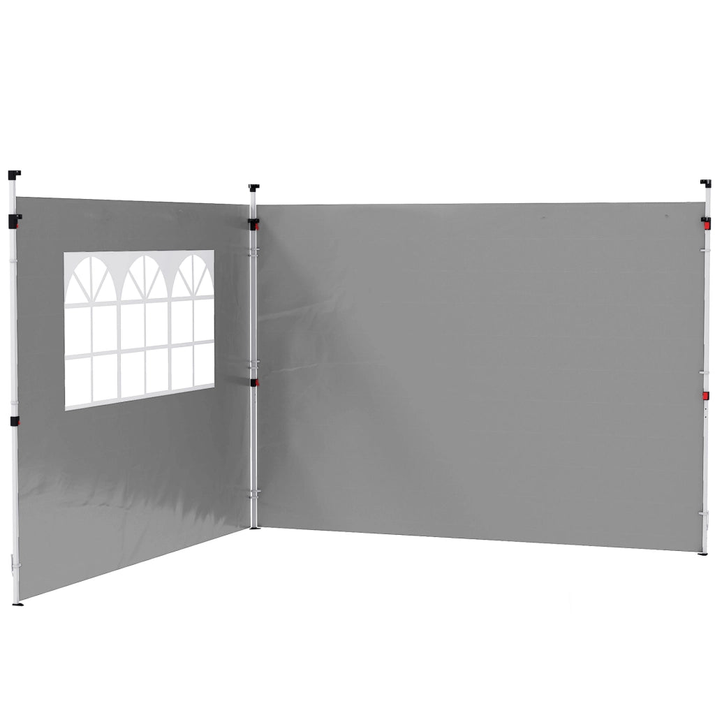 Pannelli laterali per tendone 3x3m con finestra ¨C zephmum ¨C tessuto Oxford grigio chiaro