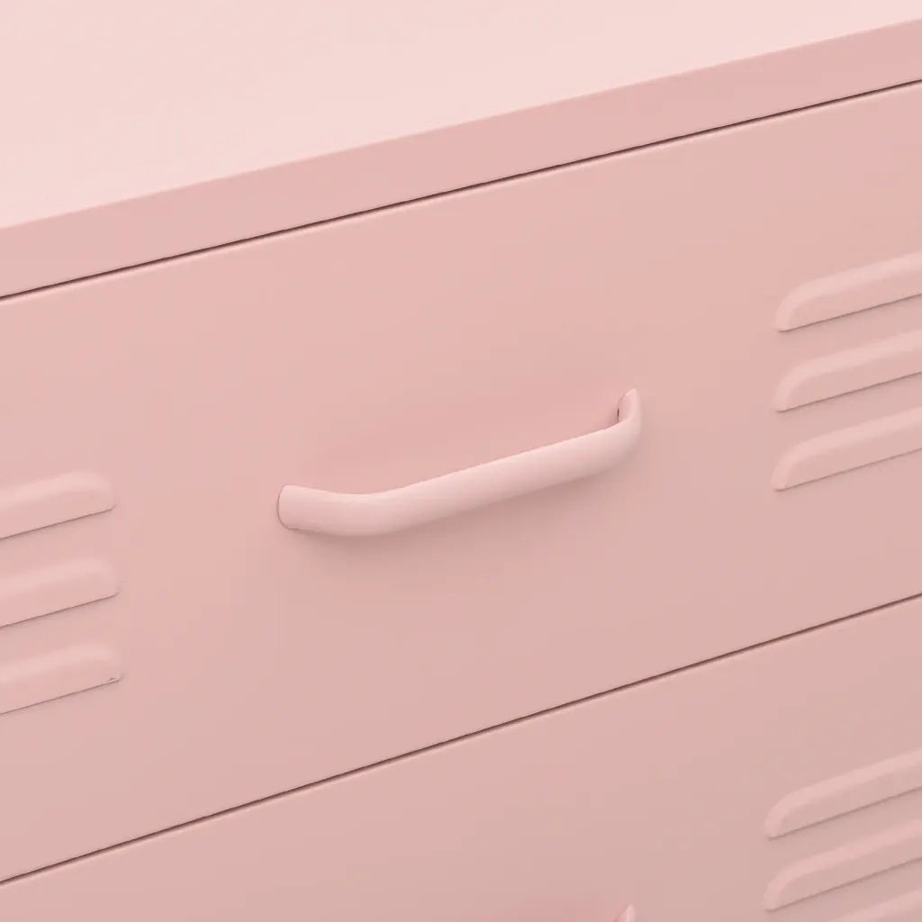 Cassettiera Rosa 80x35x101,5 cm in Acciaio 336202