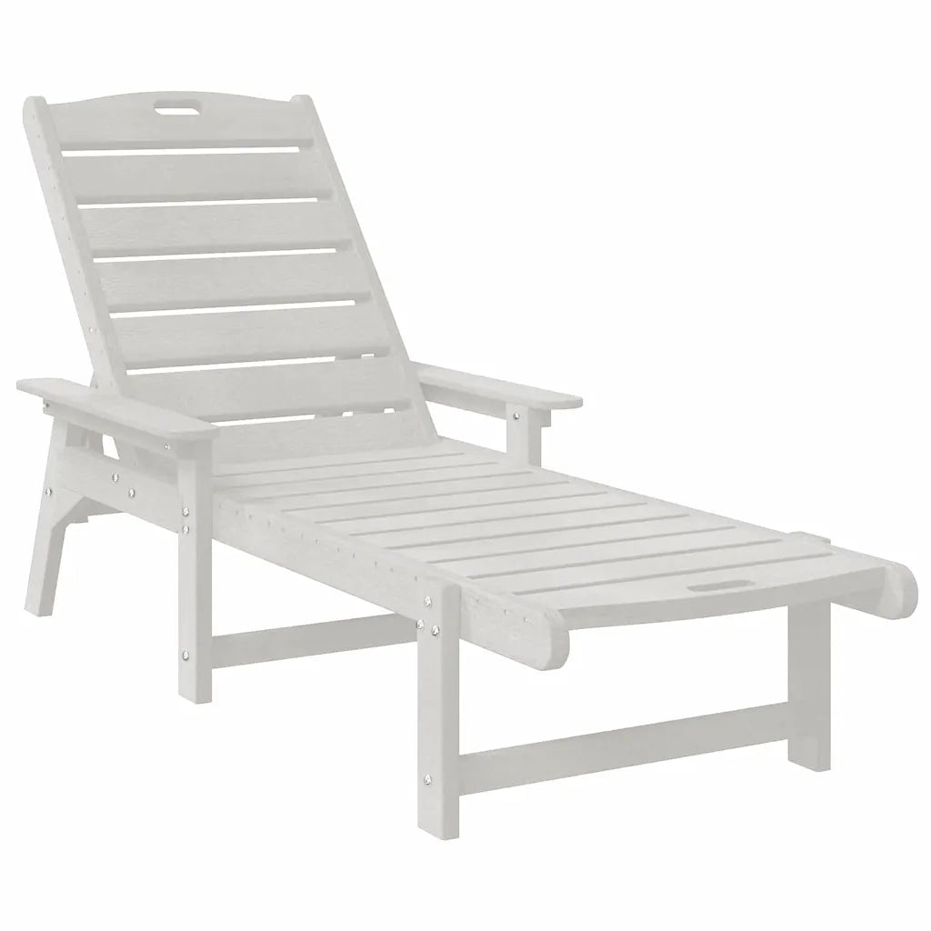Lettino da sole Bianco 195,5 x 53 x 98,5 cm HDPE 42006637
