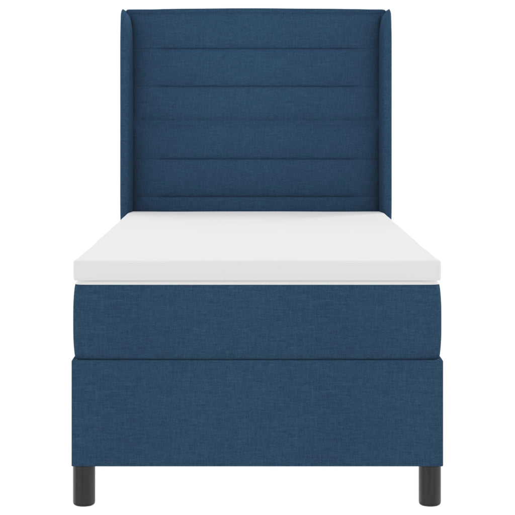 Letto a Box con Materasso e LED Blu 80x200 cm Tessuto