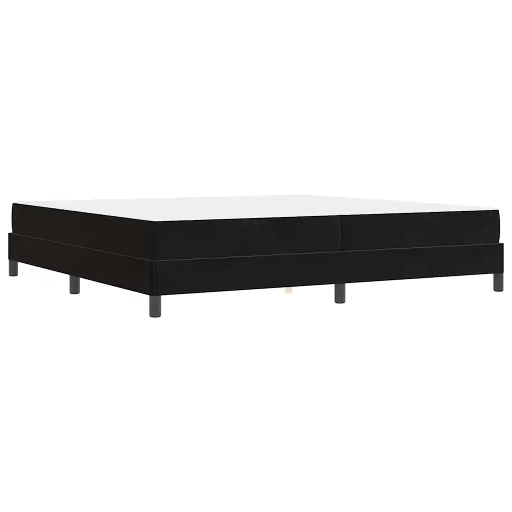 vidaXL Letto box spring con materasso Nero 200 x 200 cm Velluto
