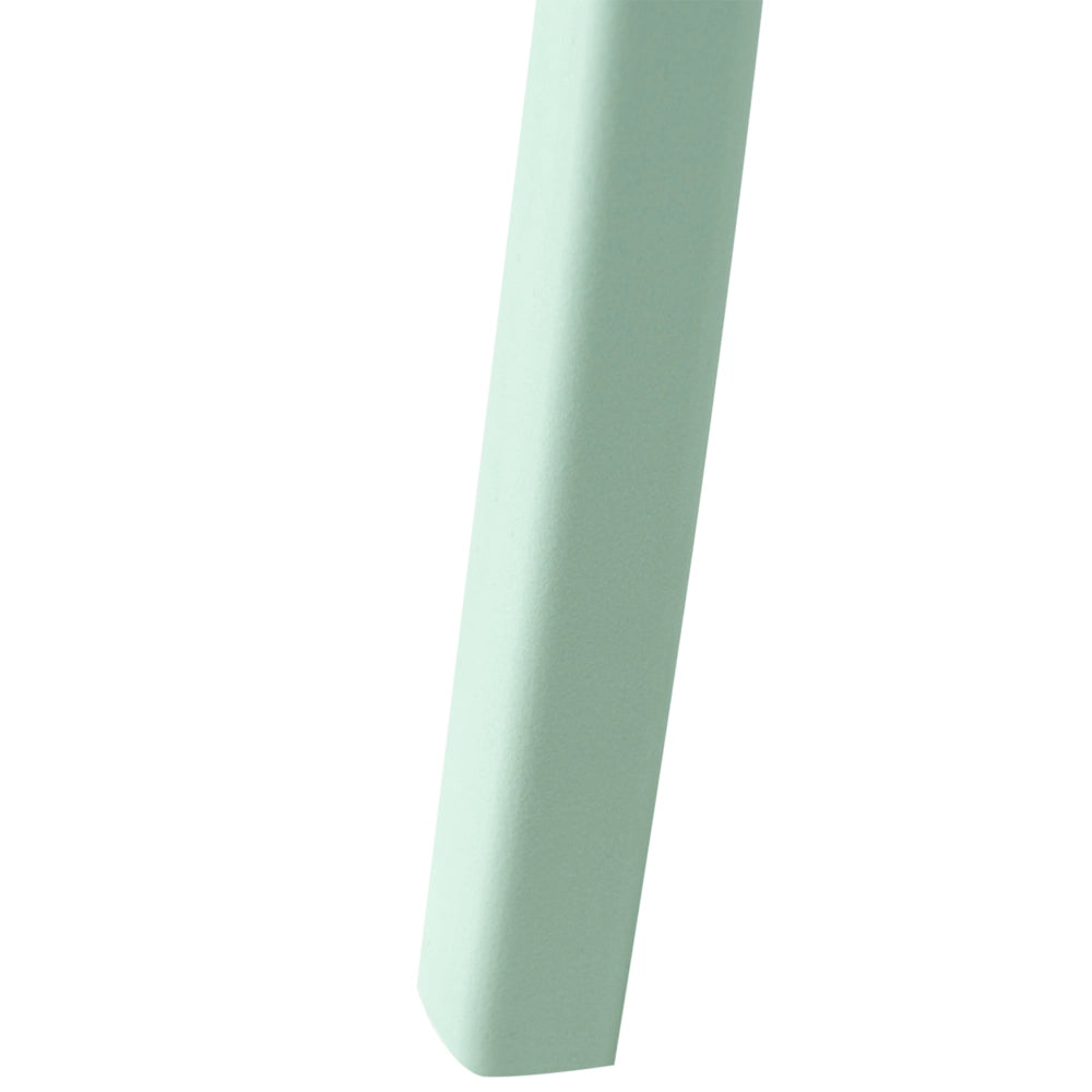 Set di 4 sedie da giardino verde menta in polipropilene leggero e resistente alle intemperie per interni ed esterni dal design moderno