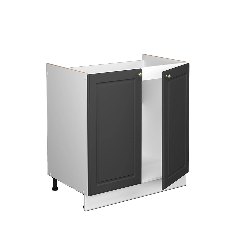 Mobile lavello cucina Fame-Line Antracite-oro/Bianco 80 cm senza piano di lavoro Vicco