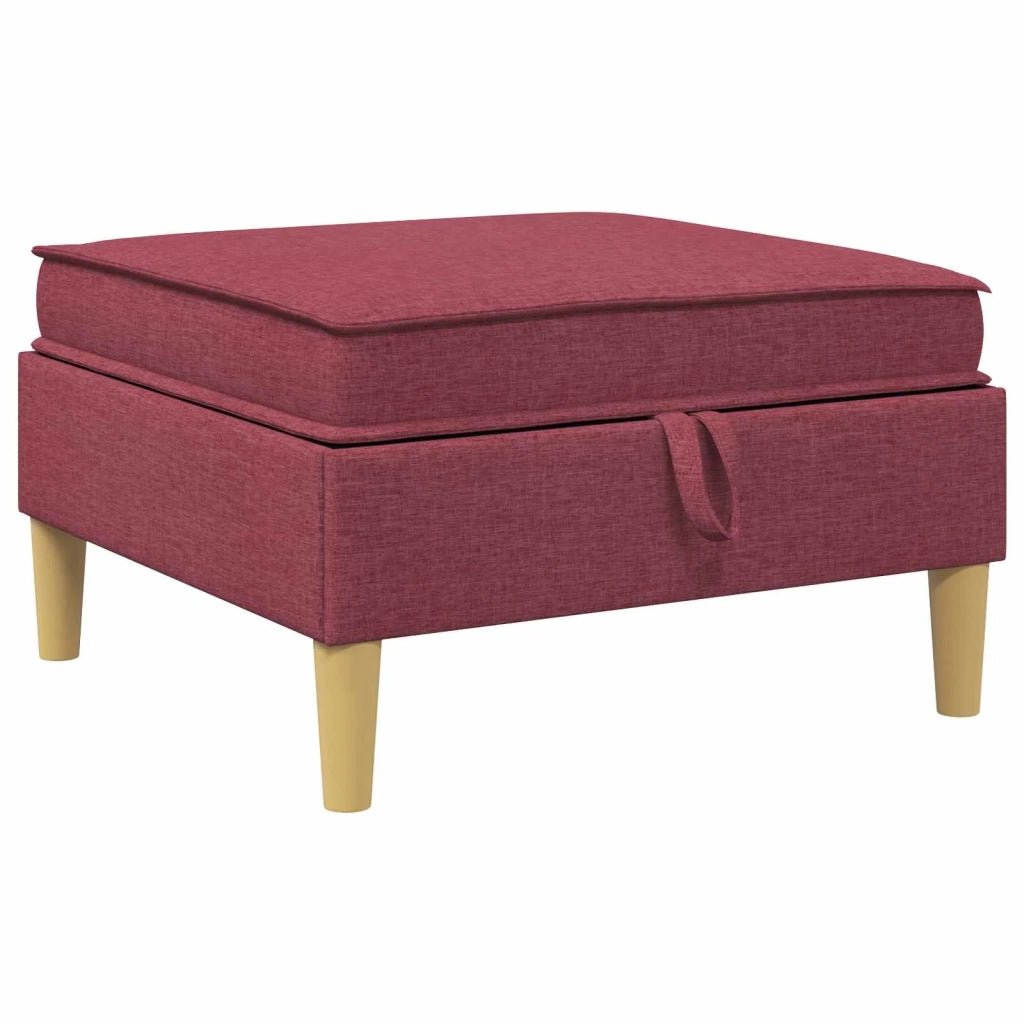 Set di mobili per il soggiorno 5 pcs Rosso Vino Tessuto 3413691