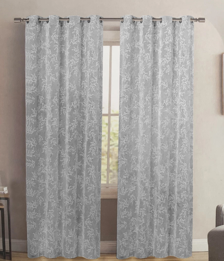 Tende Casa Finestre Porte Interno Coppia 2pz Tessuto Semitrasparente Elegante Moderna 140x280 Cm Grigio