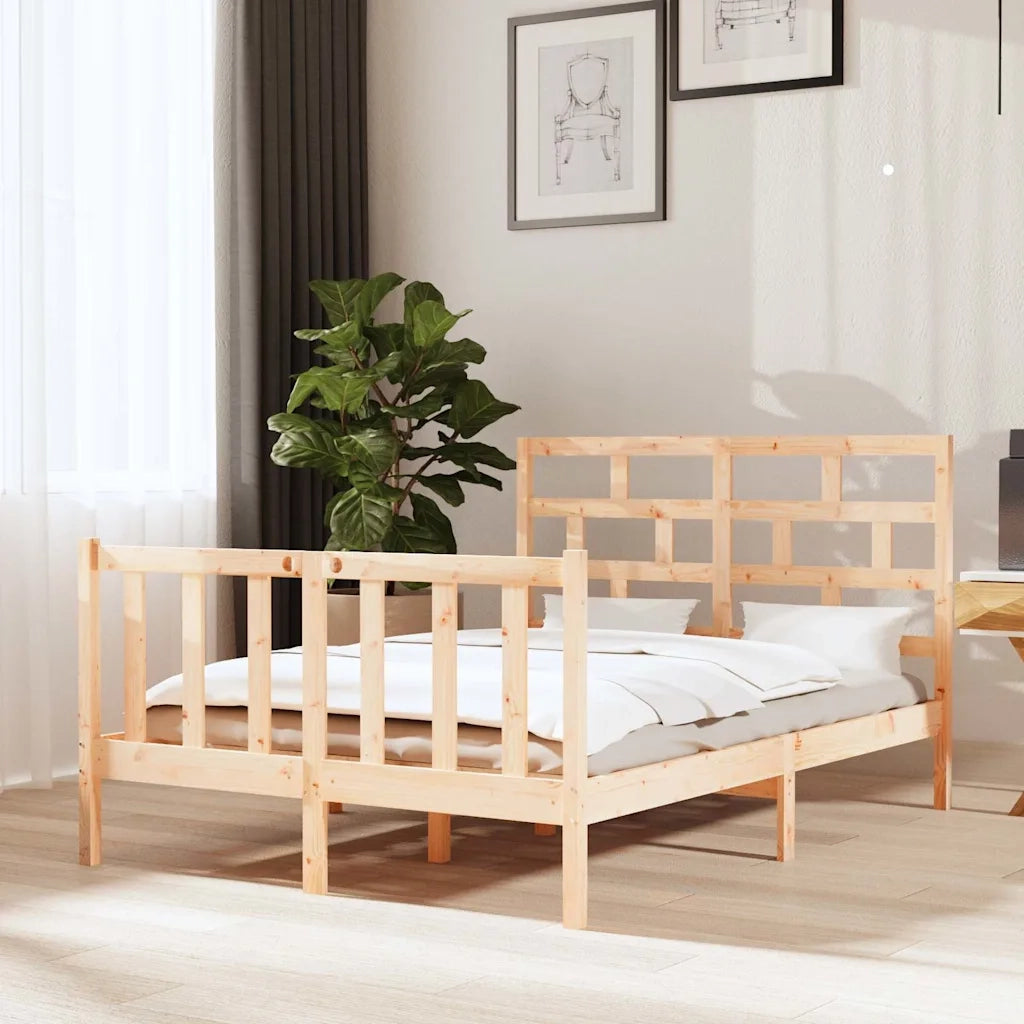 Giroletto-Struttura Letto in Legno Massello di Pino 140x190 cm 881921