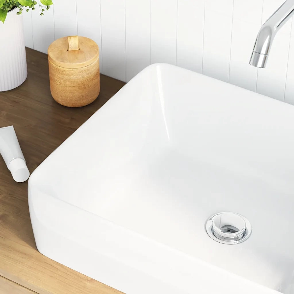 Lavandino Bianco 48x37x13 cm in Ceramica Rettangolare 153338