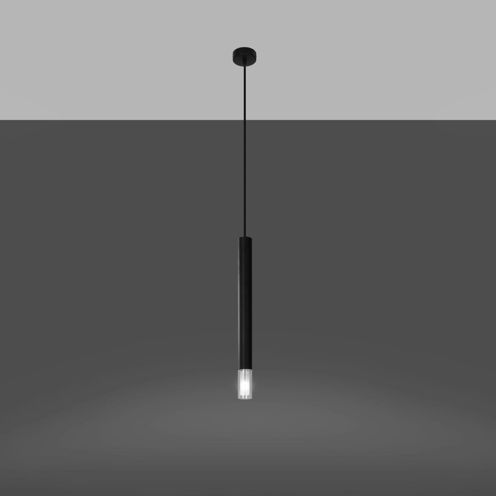 Lampada a sospensione SULTAN 1 nera vetro G9 Pure Lume