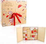 Adventskalender da disegno, inviolabile calendario dell'Avvento, calendario dell'Avvento per la decorazione di Natale, calendario dell'Avvento da assemblare con 24 scatole di regalo, per la decorazione di Natale, idee di regali sorpresa (giallo)