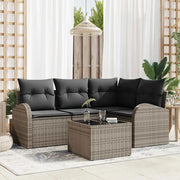 Set Divano da Giardino Grigio polyrattan 3346029